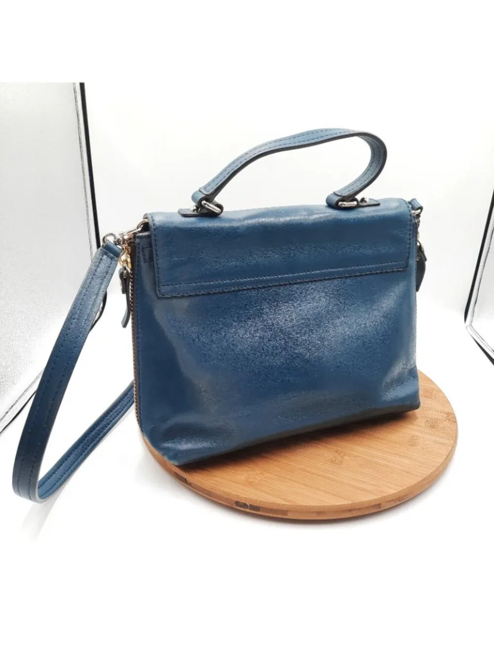 Kate Spade Bag Varick Street Abbie Satchel Teal Green Leather Shoulder Strap